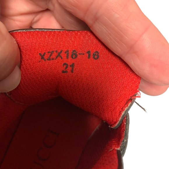 Gucci Toddler Brown, Green & Red Booties/Shoes Size 5 - Picture 3 of 11